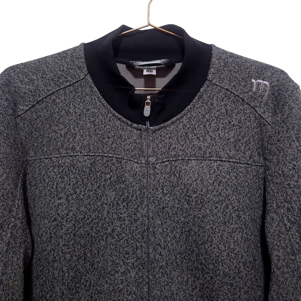 Novara Men's Large Heathered Gray Full Zip Long Sleeve Pullover Fleece Sweater - Picture 5 of 11